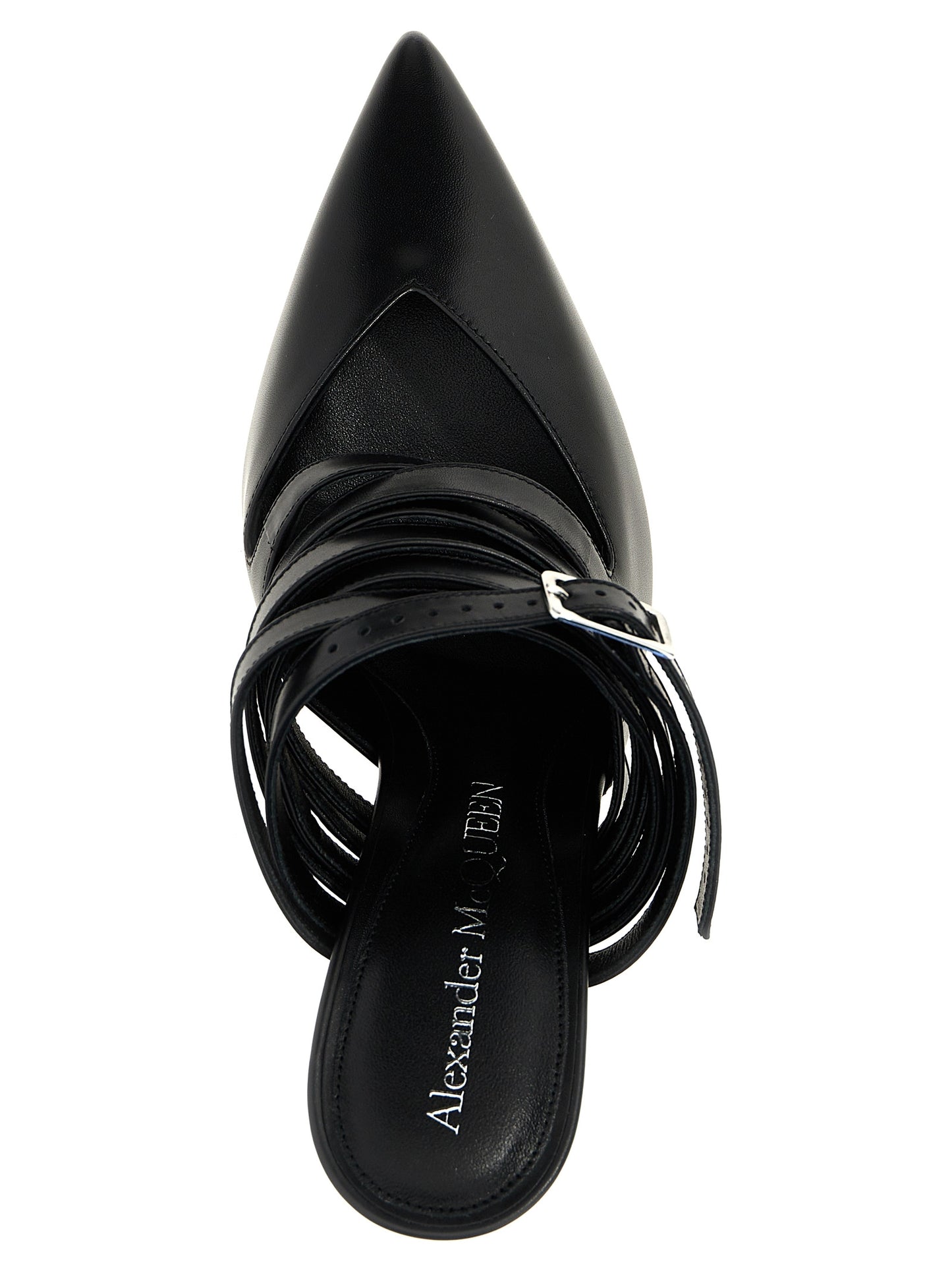 Black Cowhide High Heel Pumps