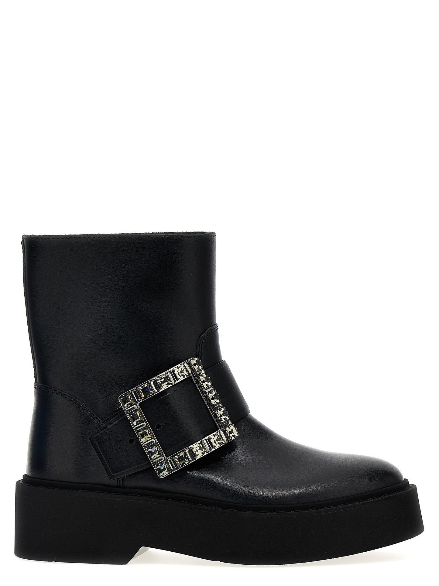 Black Calfskin Ankle Boots