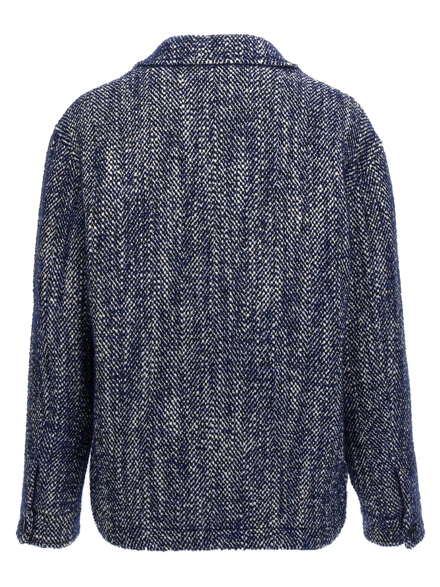Blue Wool Full-Length Jacket