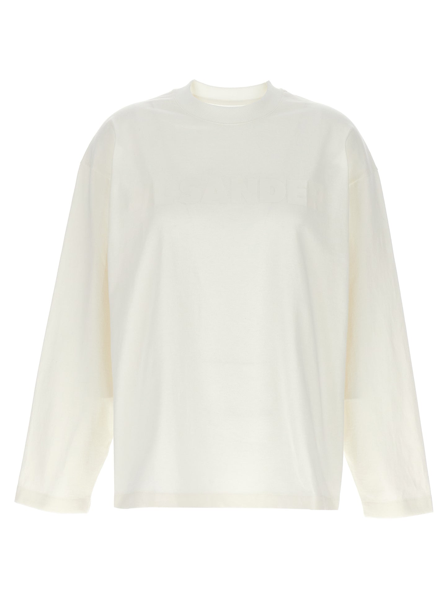 White Cotton Long Sleeve T-Shirt