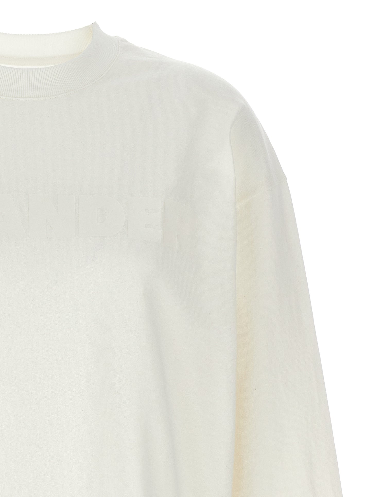 White Cotton Long Sleeve T-Shirt