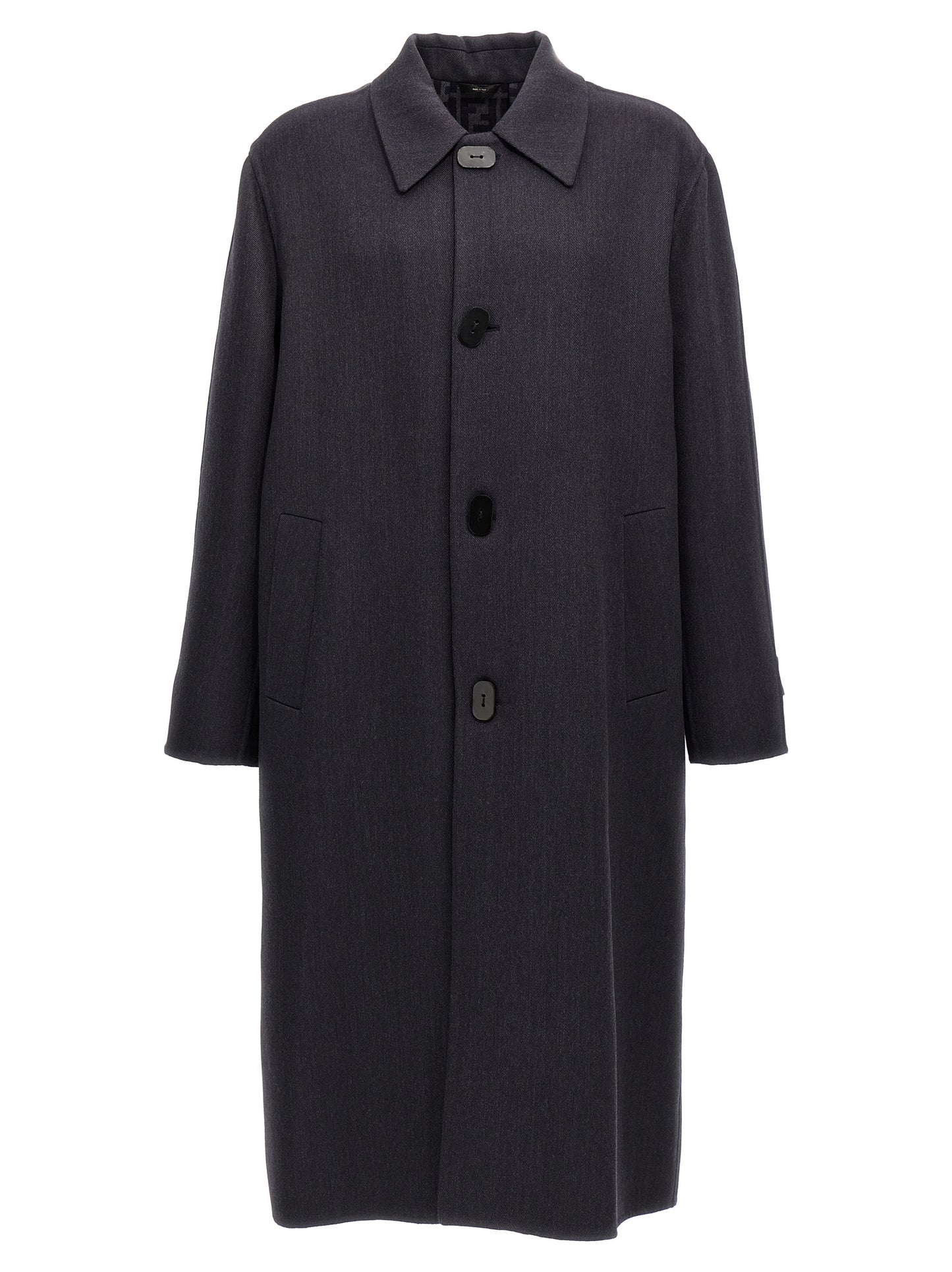 Blue Virgin Wool Coat