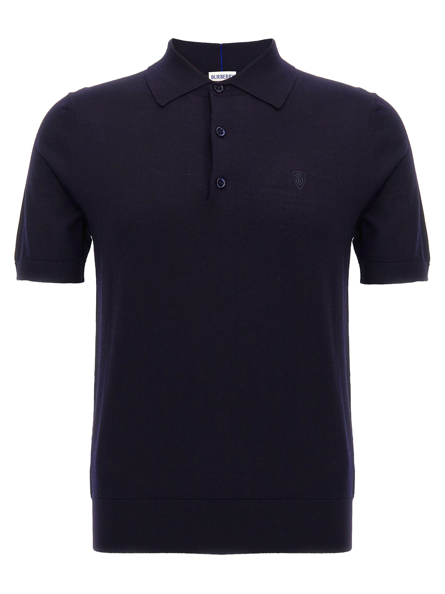 Blue Wool Polo Shirt