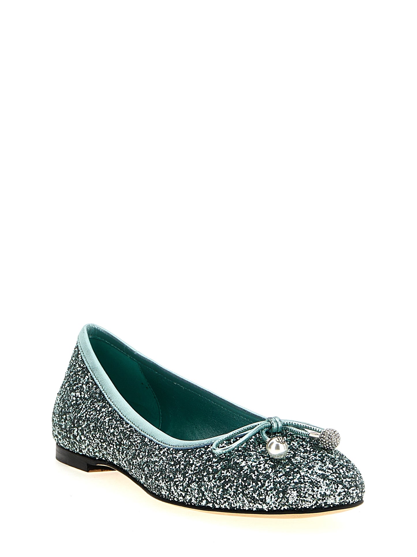 Bicolor Textile Ballet Flats