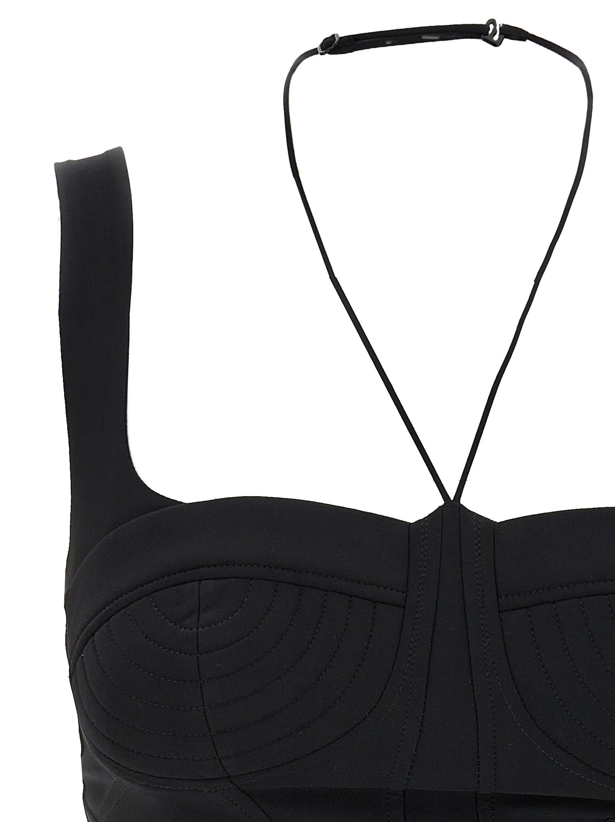 Black Polyamide Tank Tops