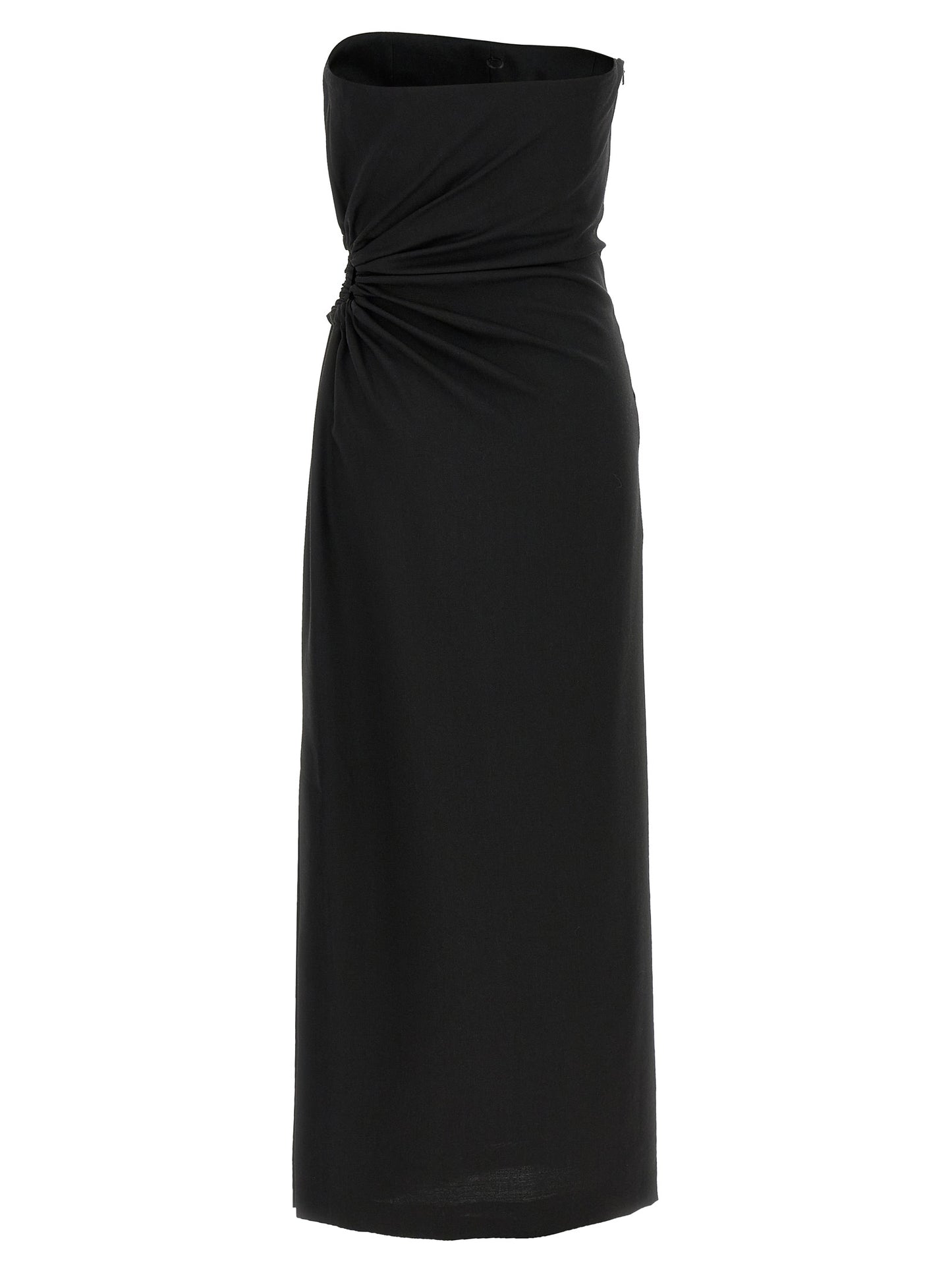 Black Virgin Wool Long Dress