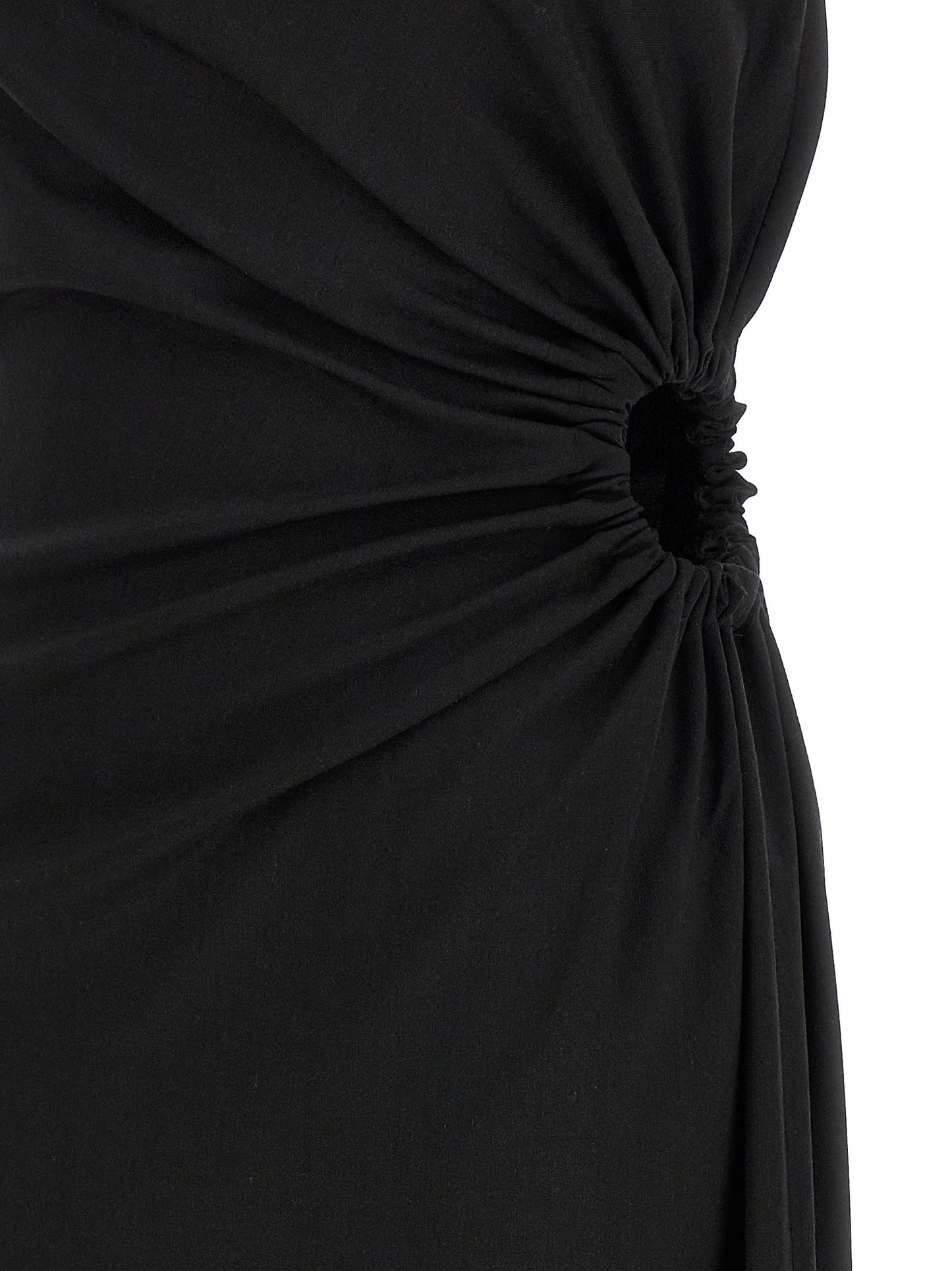 Black Virgin Wool Long Dress