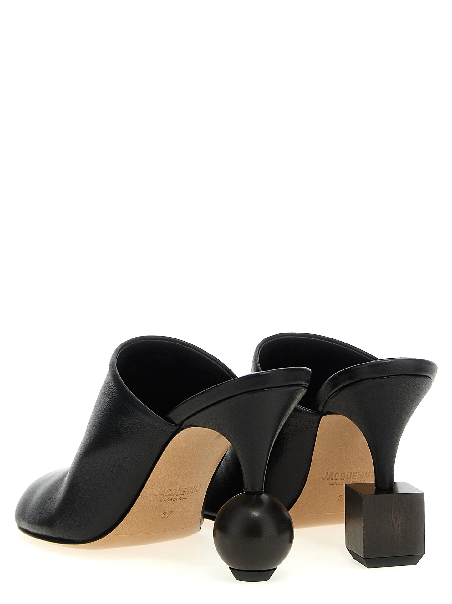 Black Lamb Leather High Heel Pumps