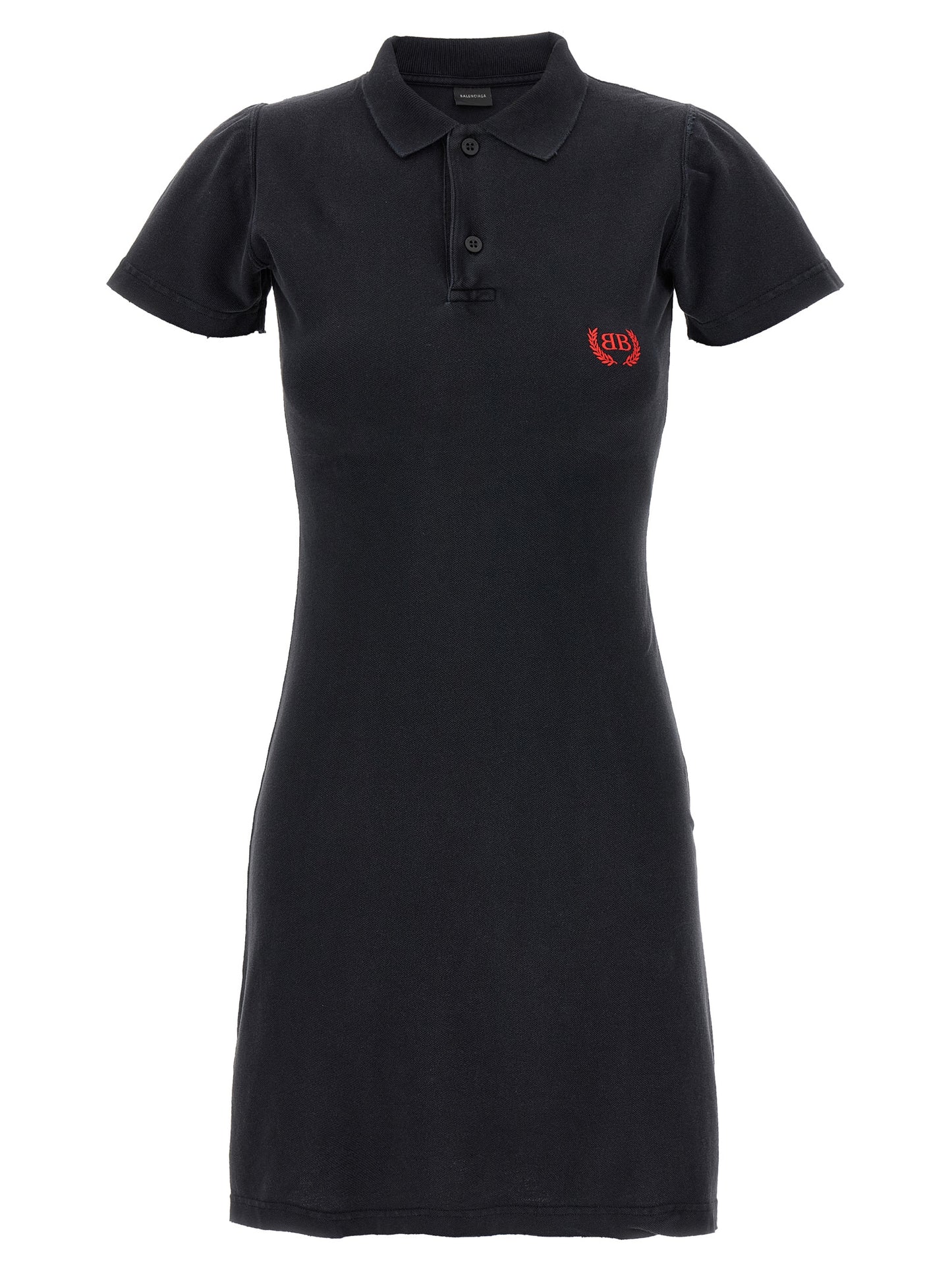 Black Cotton Short Dress