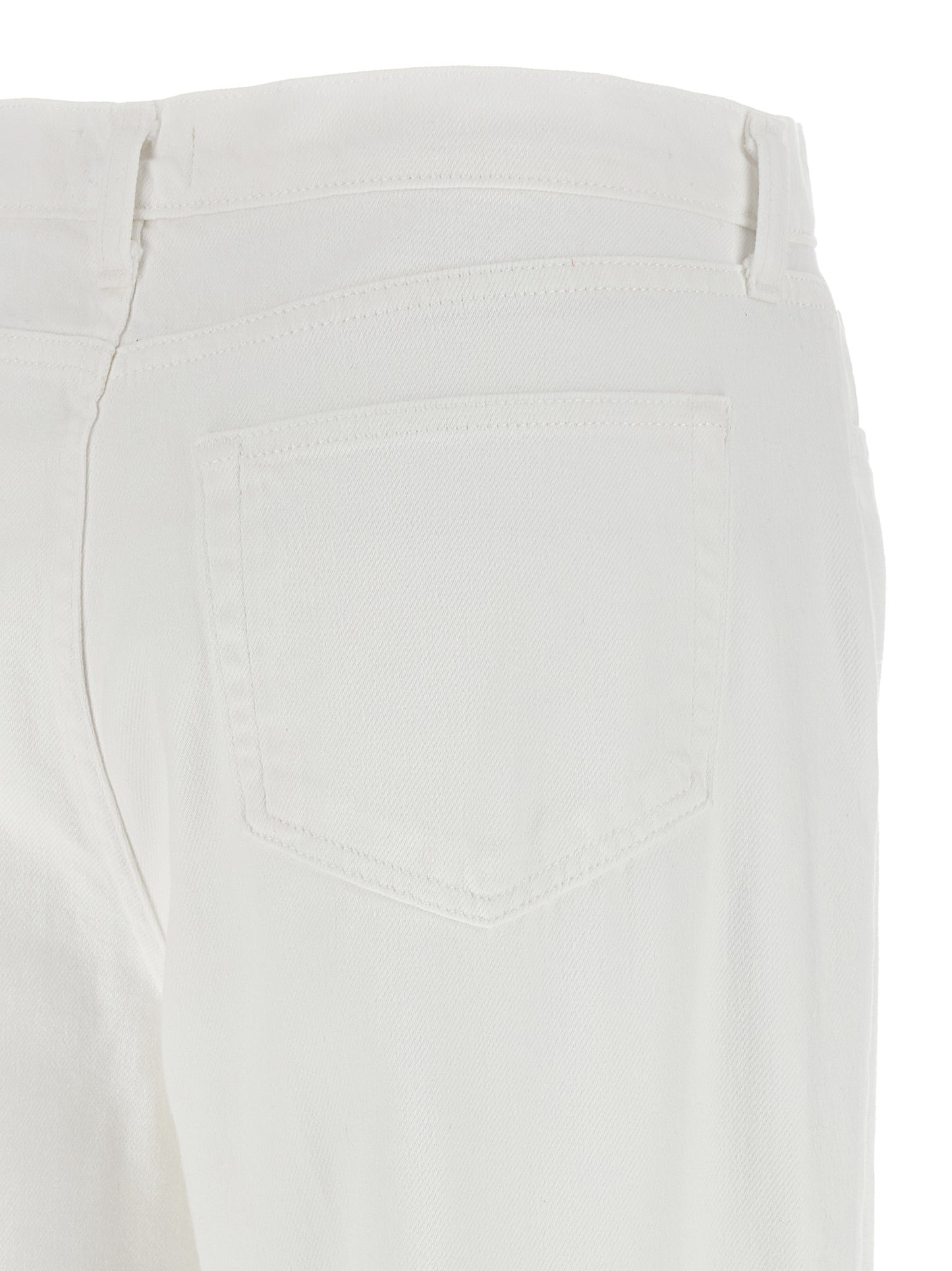 White Cotton High-Waisted Jean