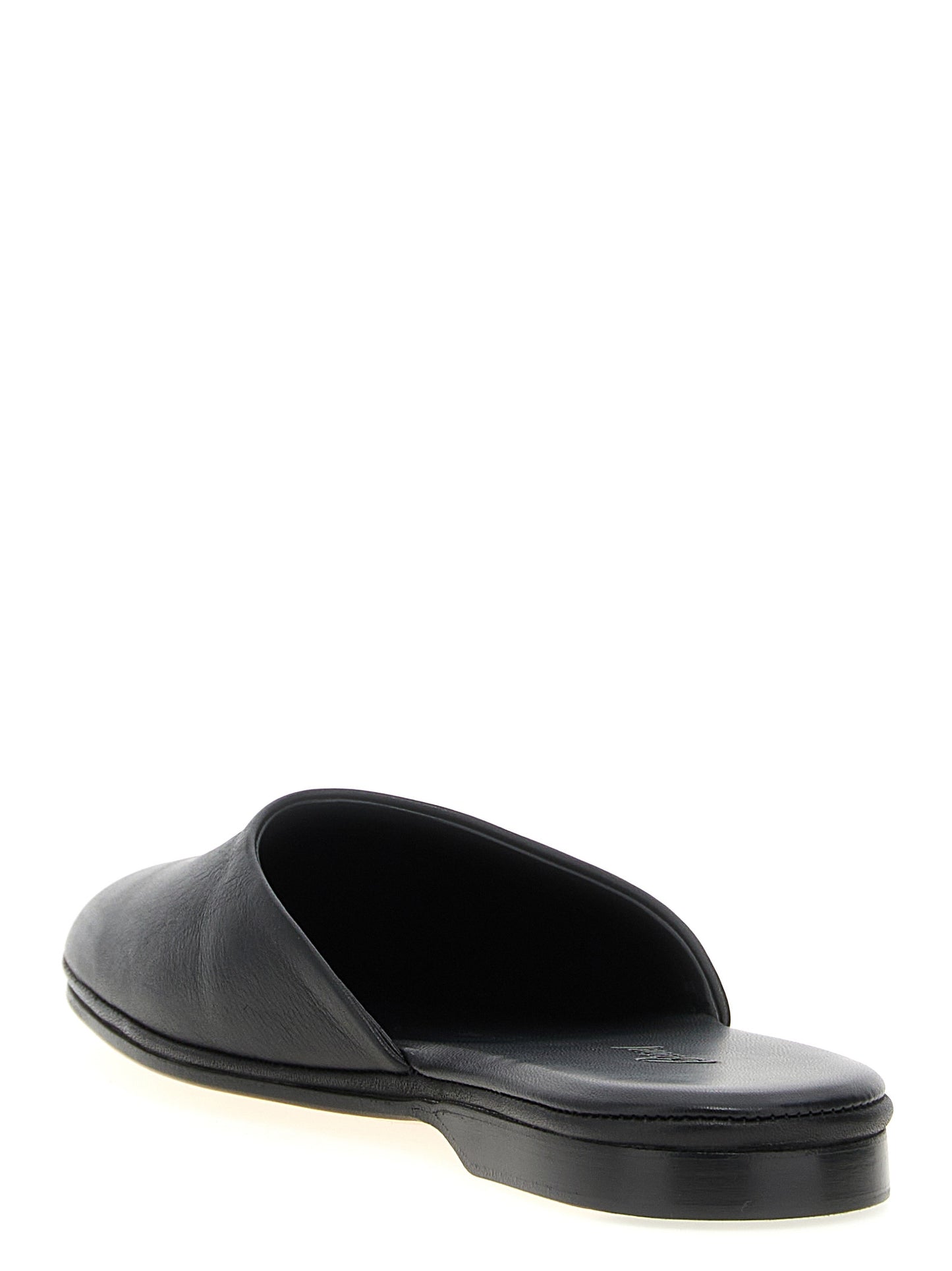 Black Calfskin Mules