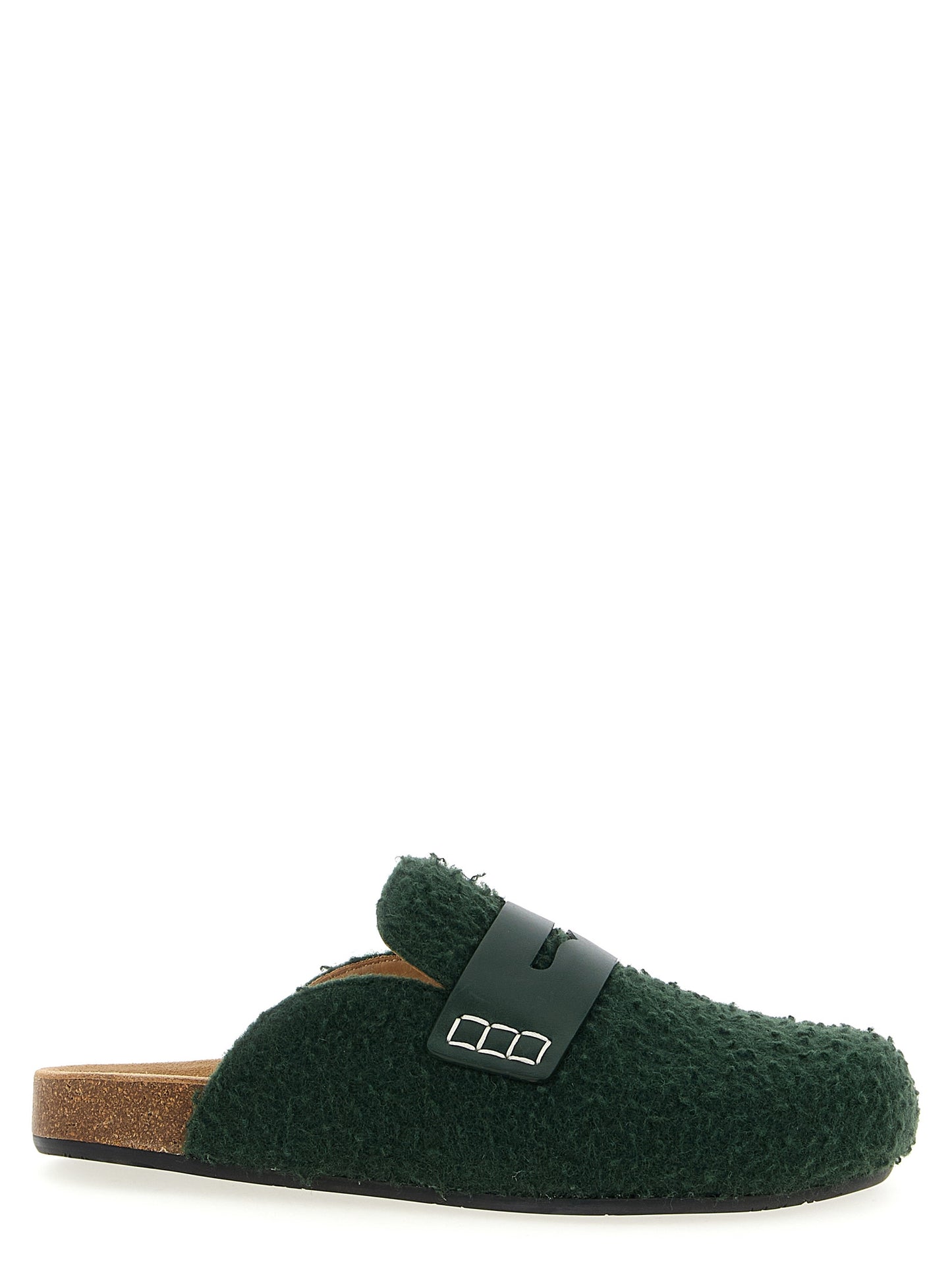 Bicolor Virgin Wool Slip-On Loafers