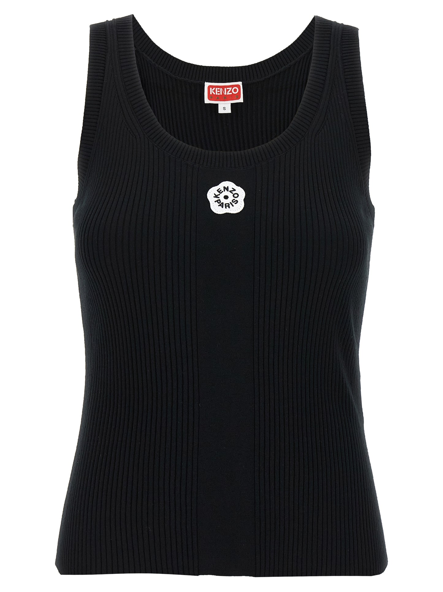 Black Viscose Sleeveles T-Shirt