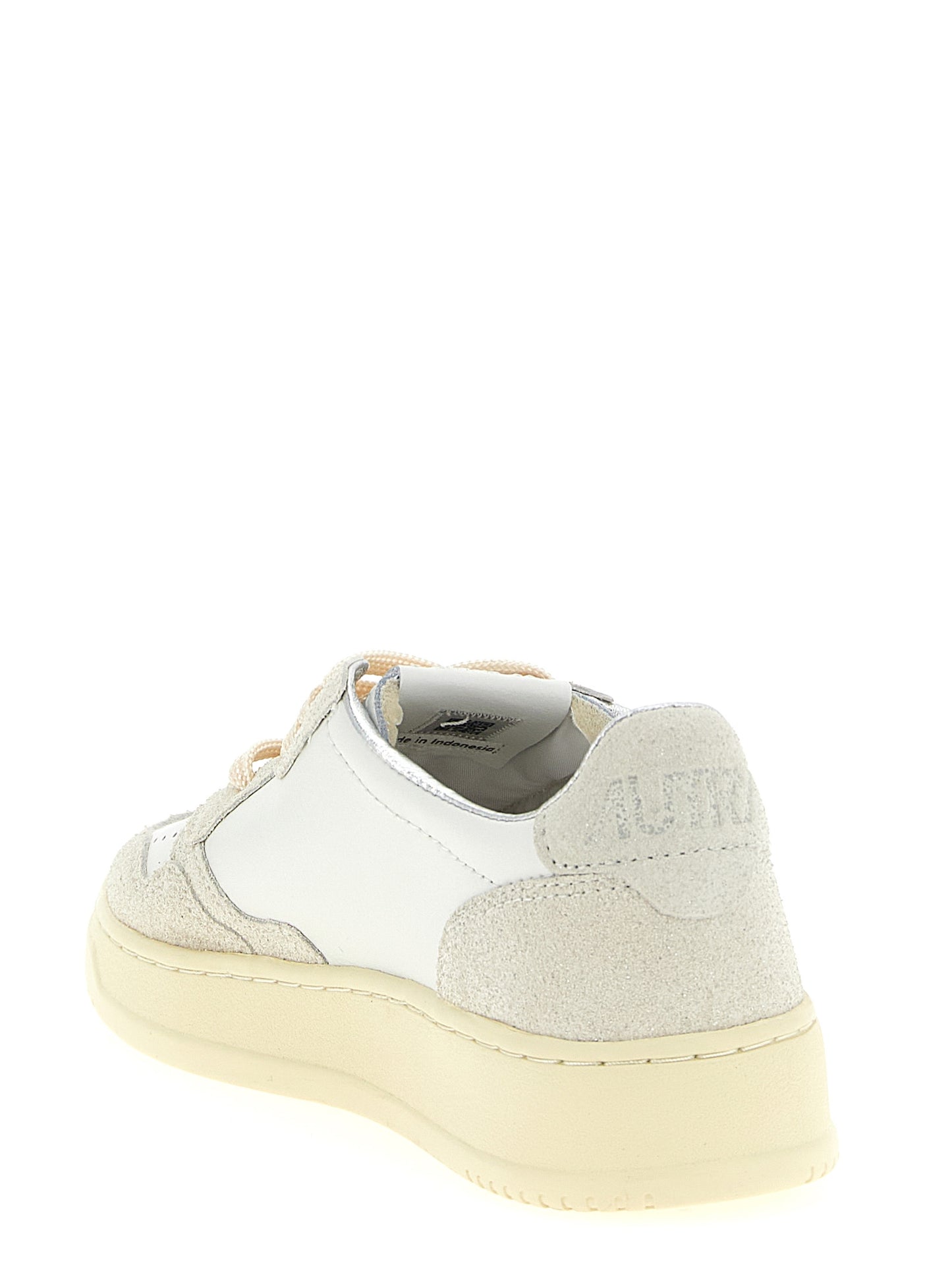 Beige Cowhide Low Top Sneakers