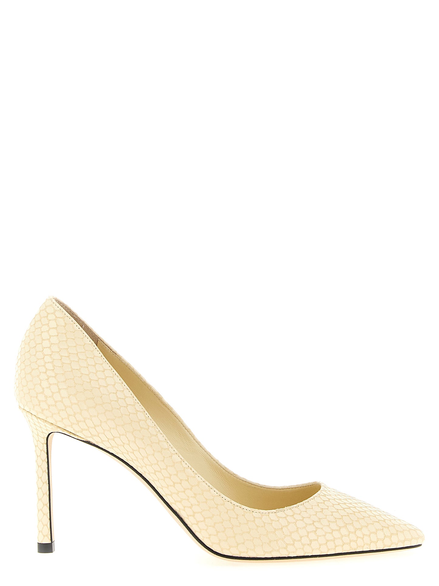 Bicolor Leather High Heel Pumps