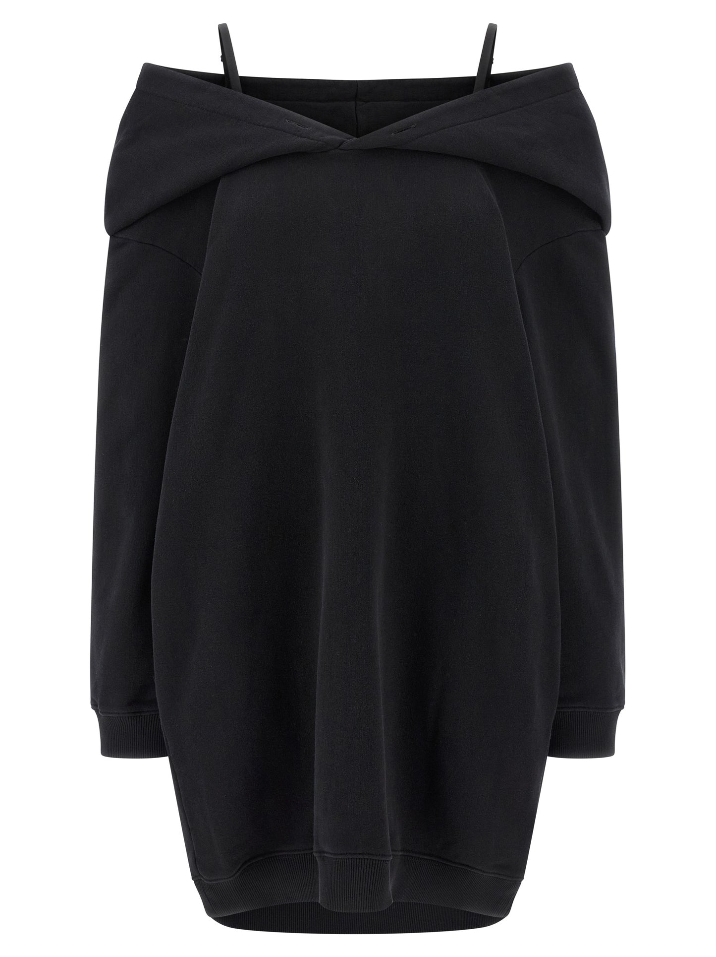 Black Cotton Short Dress