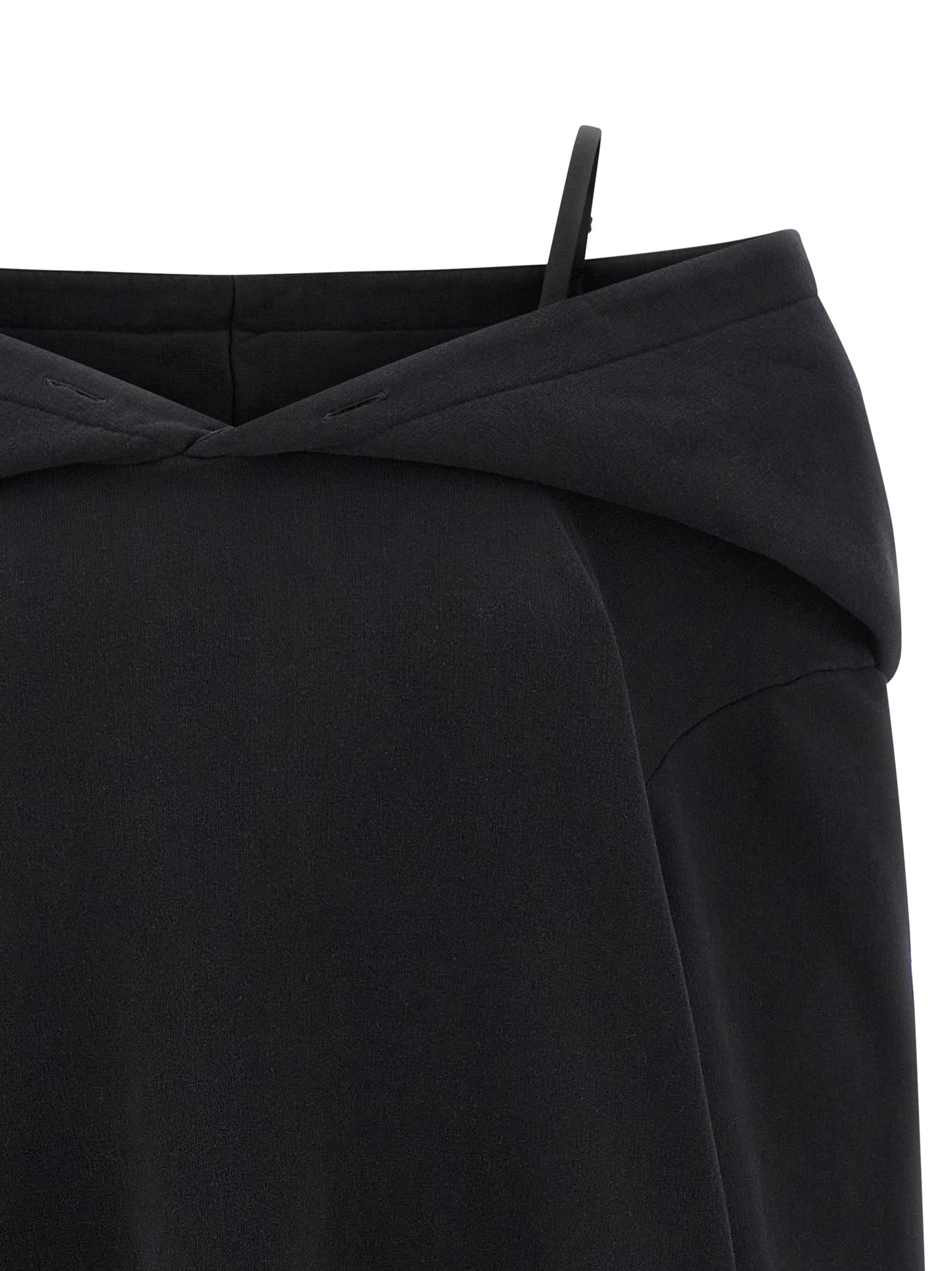 Black Cotton Short Dress