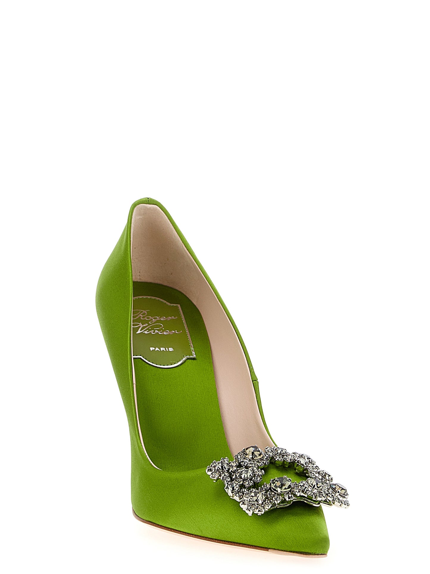 Bicolor Viscose High Heel Pumps