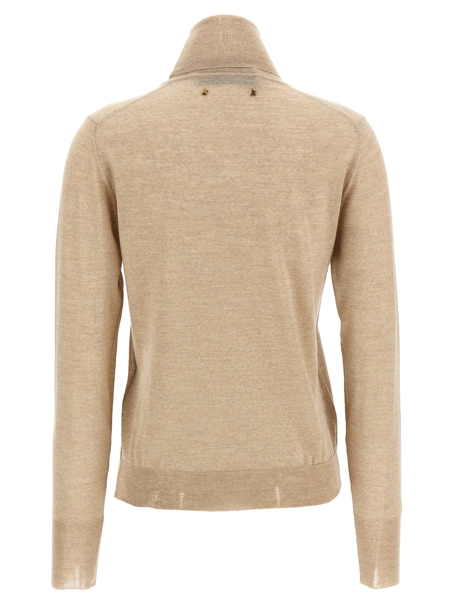 Beige Virgin Wool Cardigan