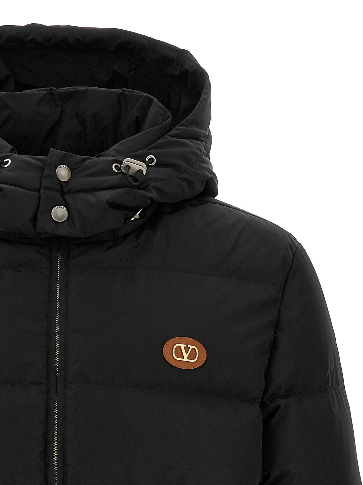 Black Polyamide Full-Length Jacket