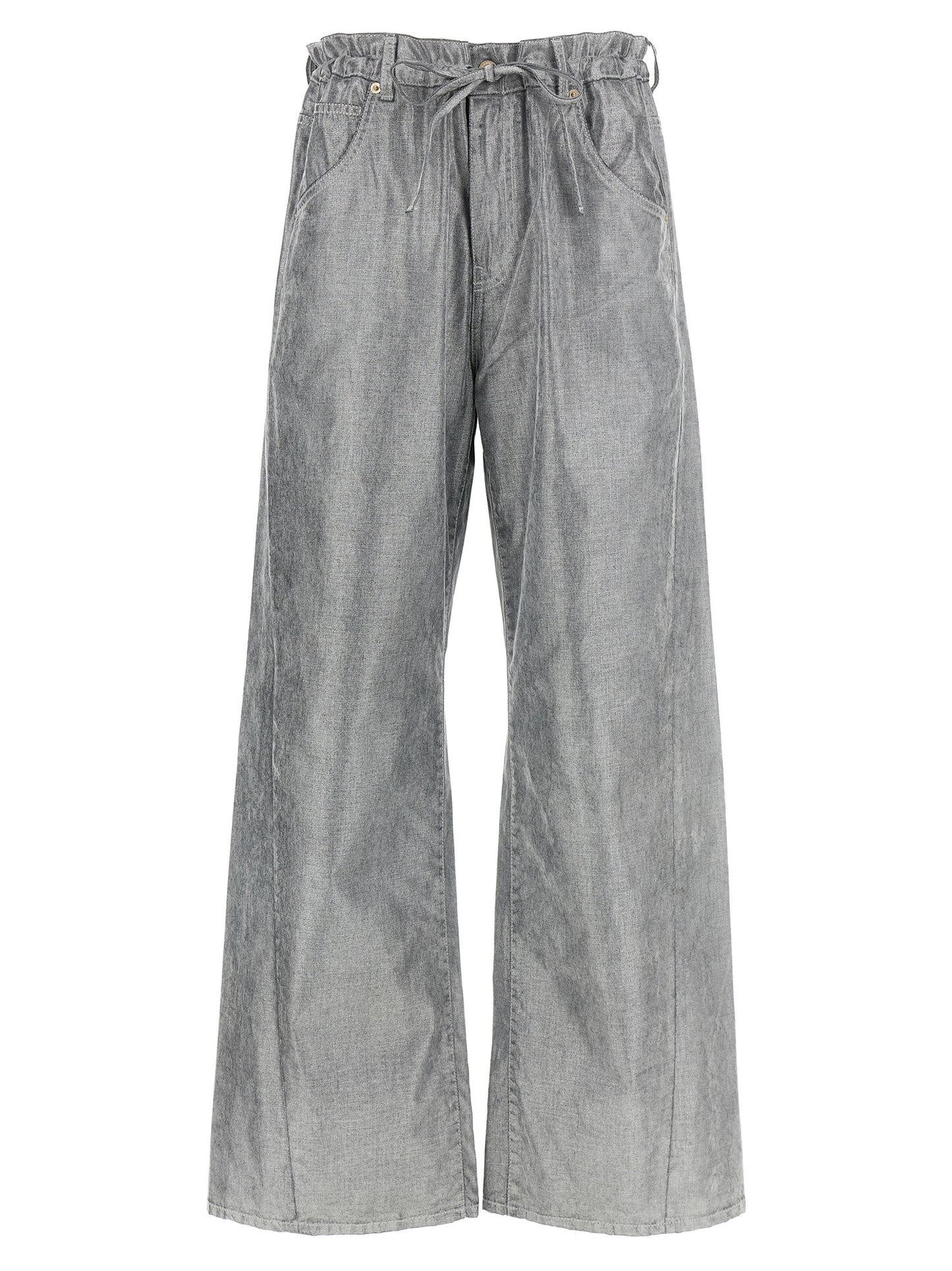 Silver Cotton Jeans Denim