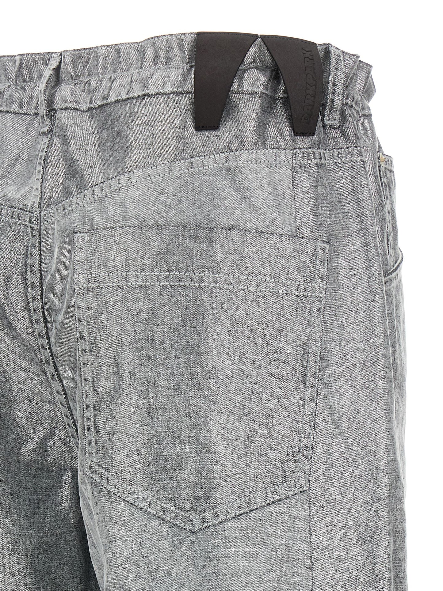 Silver Cotton Jeans Denim