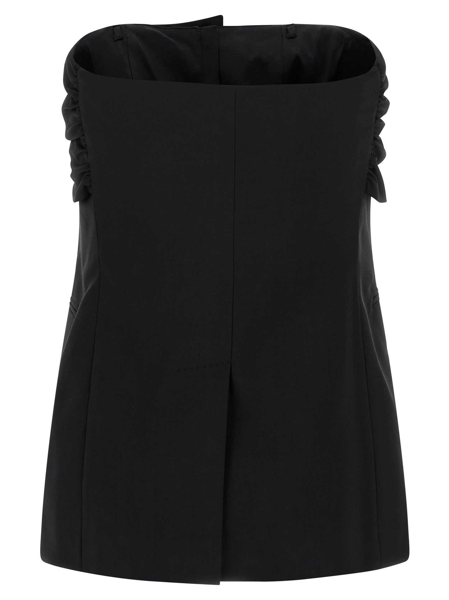 Black Virgin Wool Tank Tops