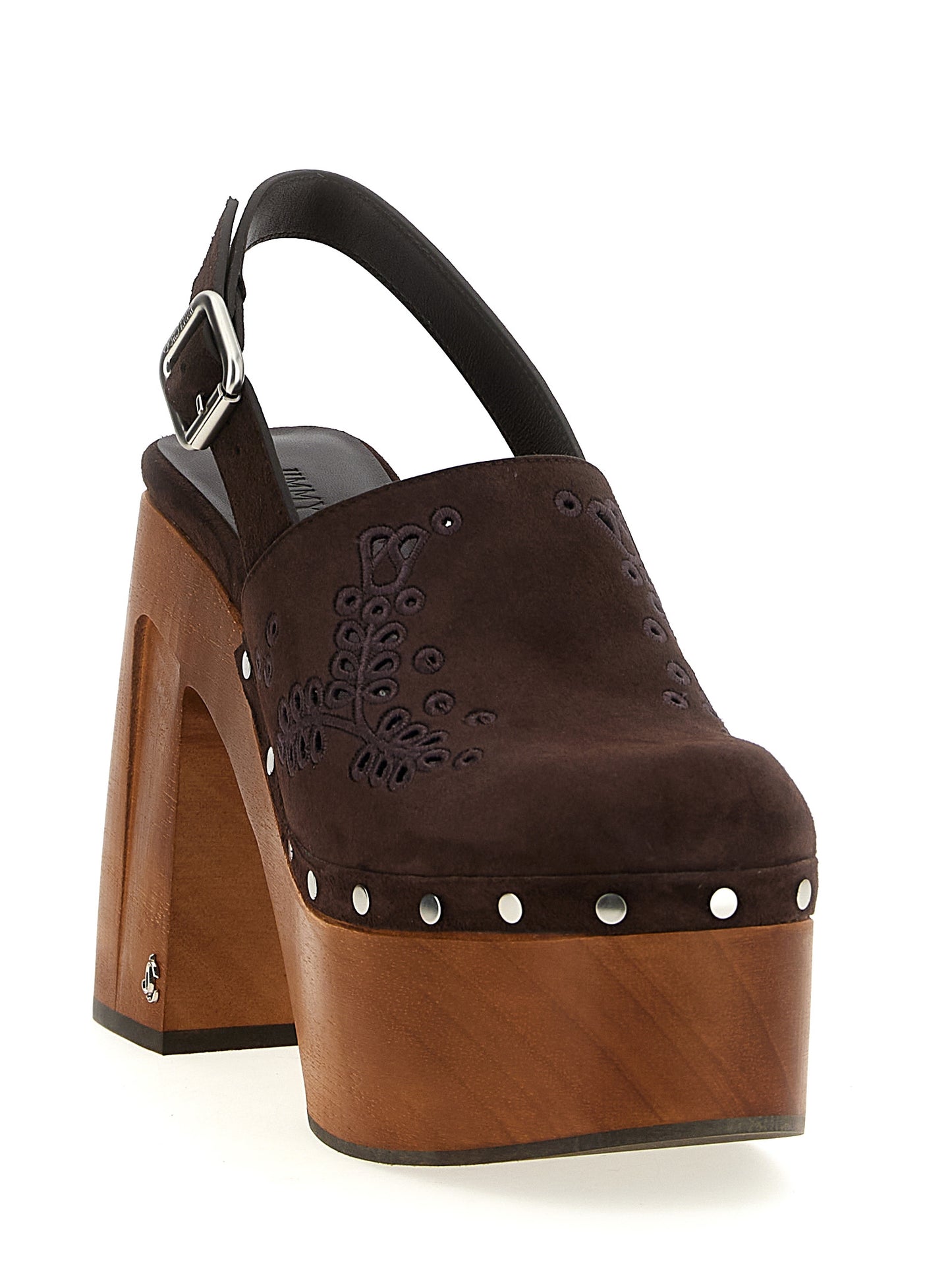 Brown Leather High Heel Pumps