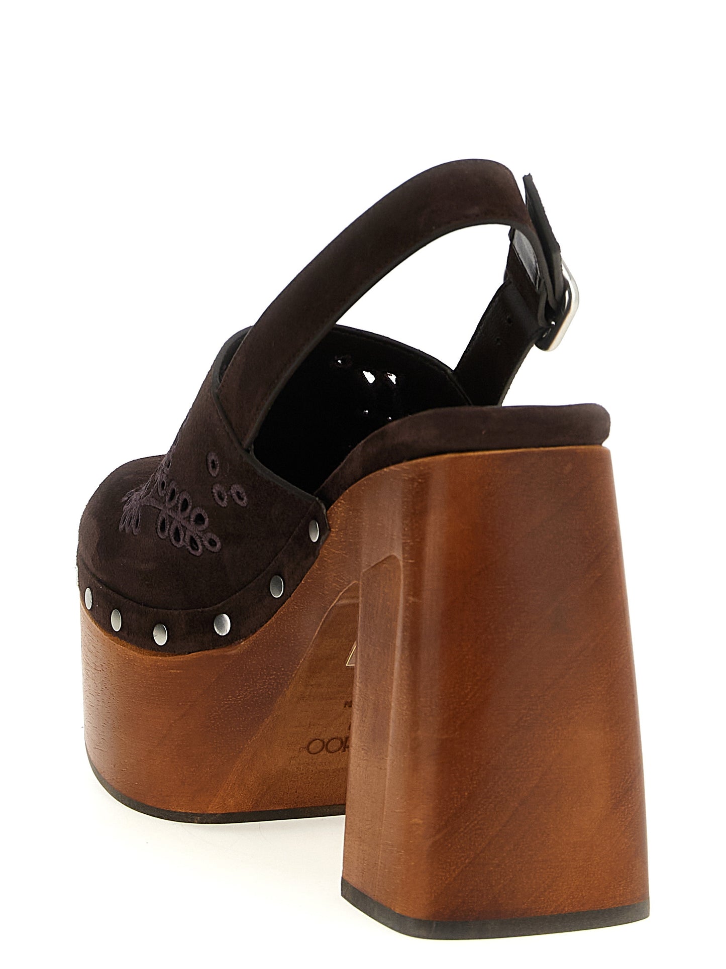 Brown Leather High Heel Pumps