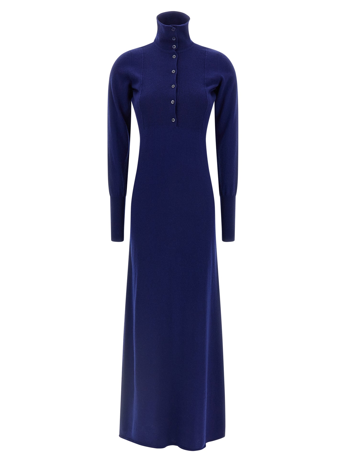 Blue Cashmere Long Dress
