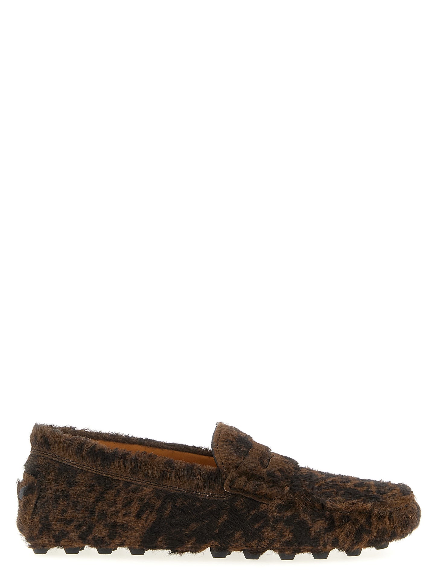 Brown Calfskin Slip-On Loafers