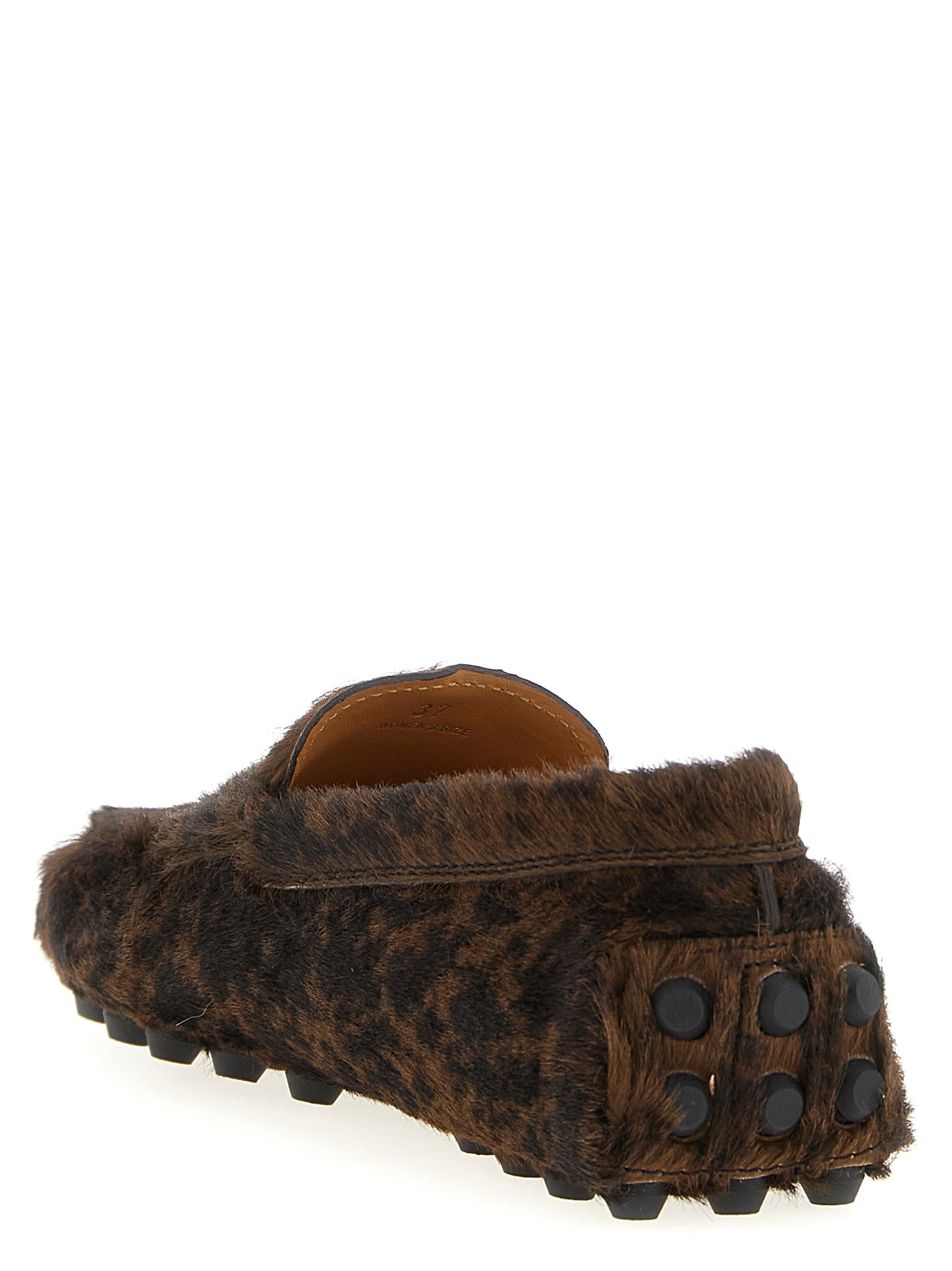 Brown Calfskin Slip-On Loafers