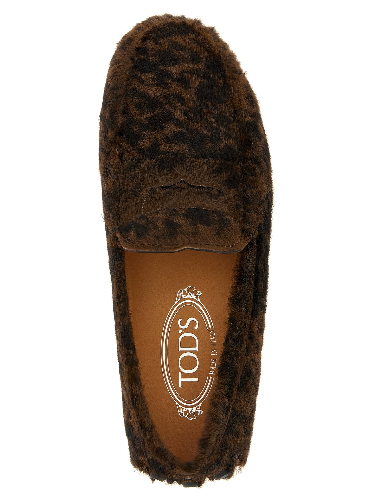 Brown Calfskin Slip-On Loafers