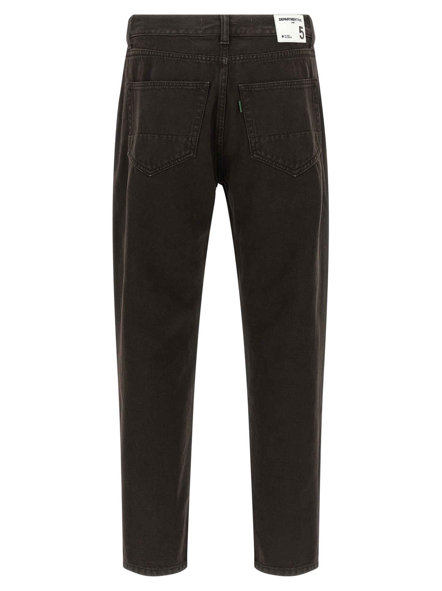 Black Cotton Tapered Jeans