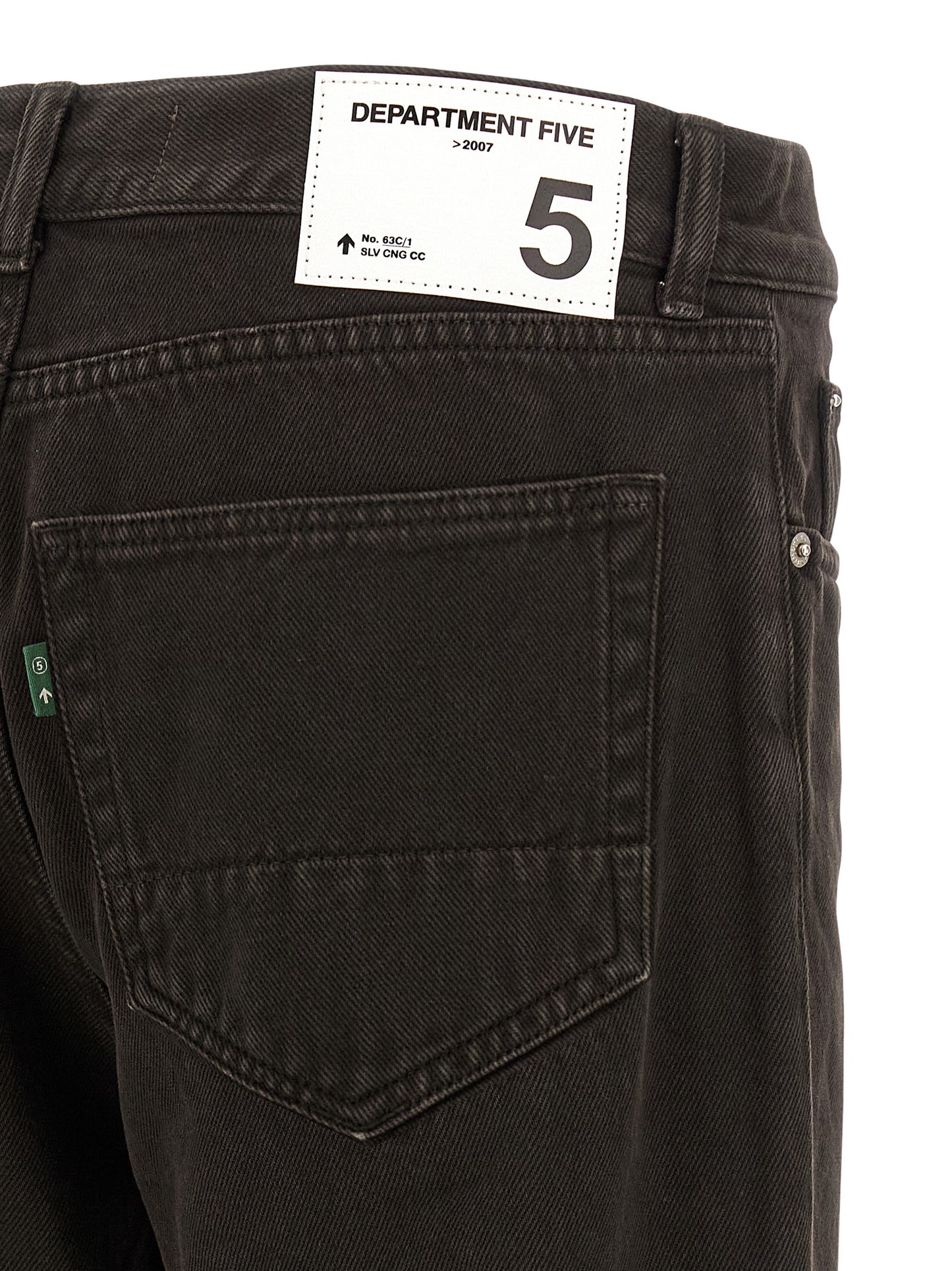 Black Cotton Tapered Jeans