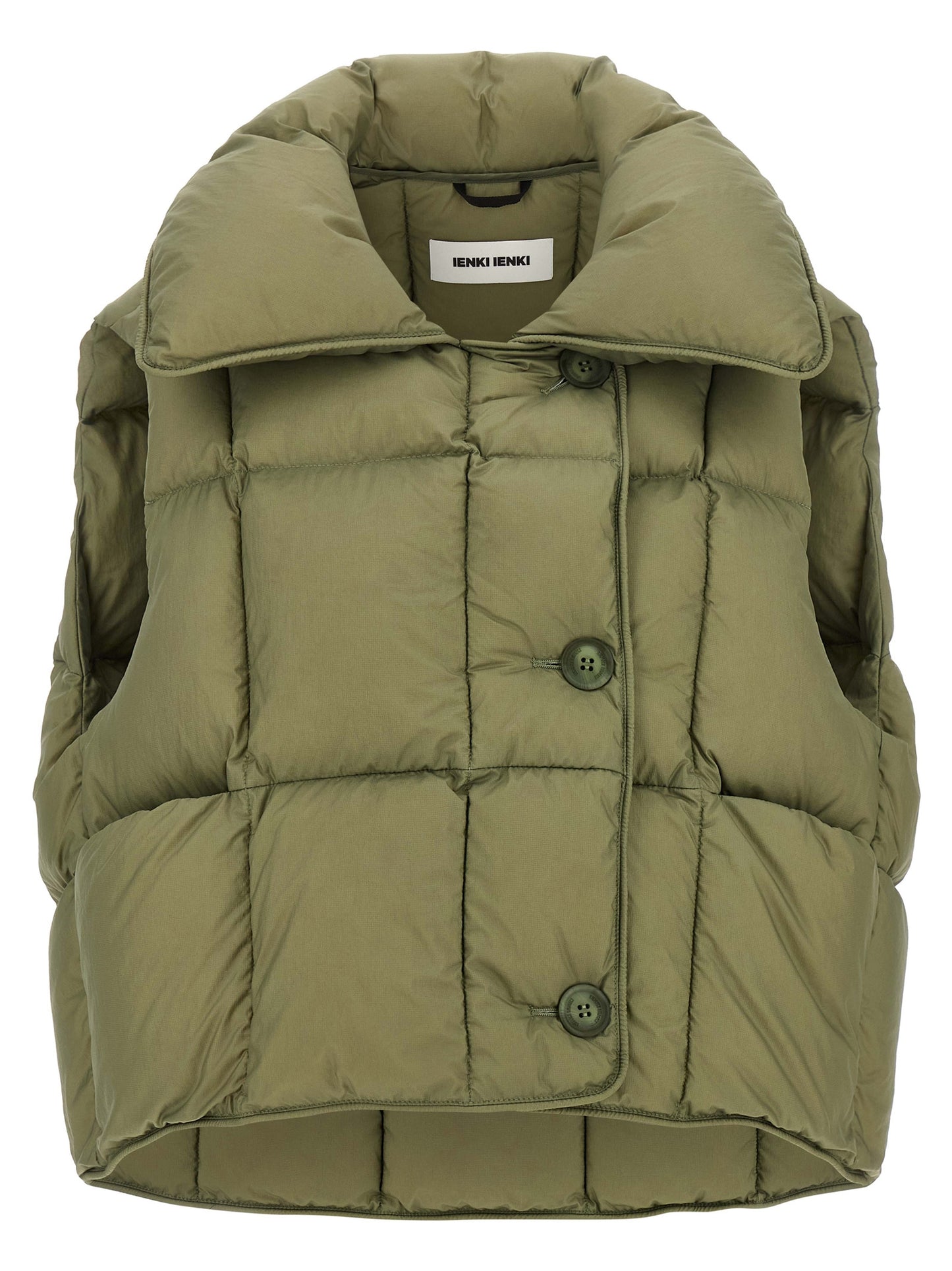 Bicolor Nylon Sleeveless Jacket
