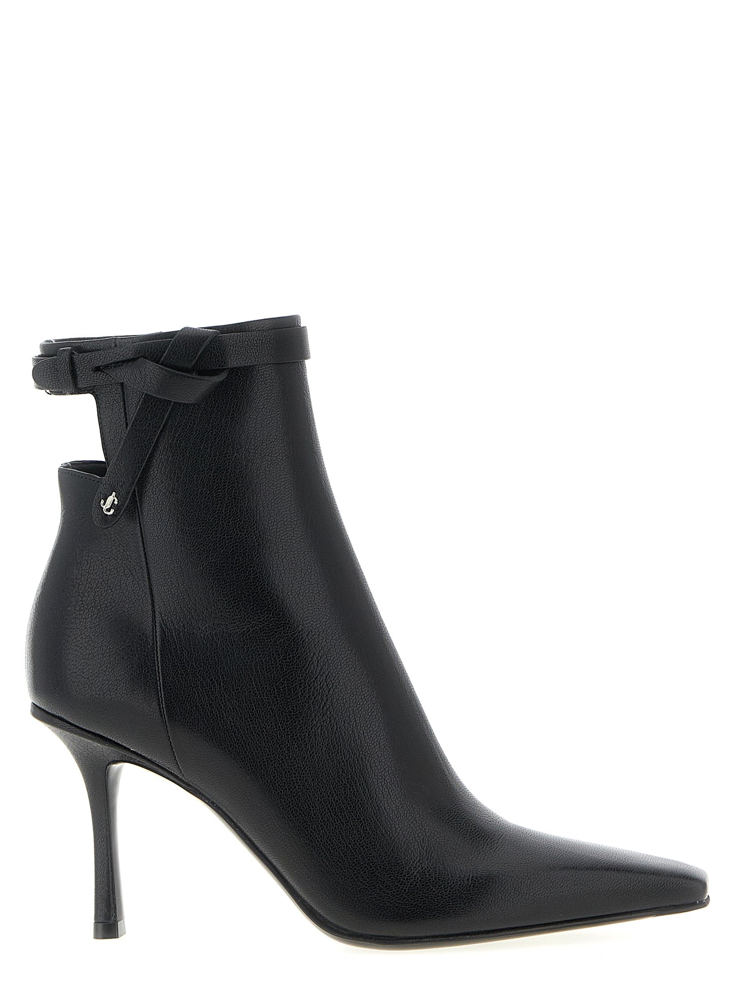 Black Leather Ankle Boots