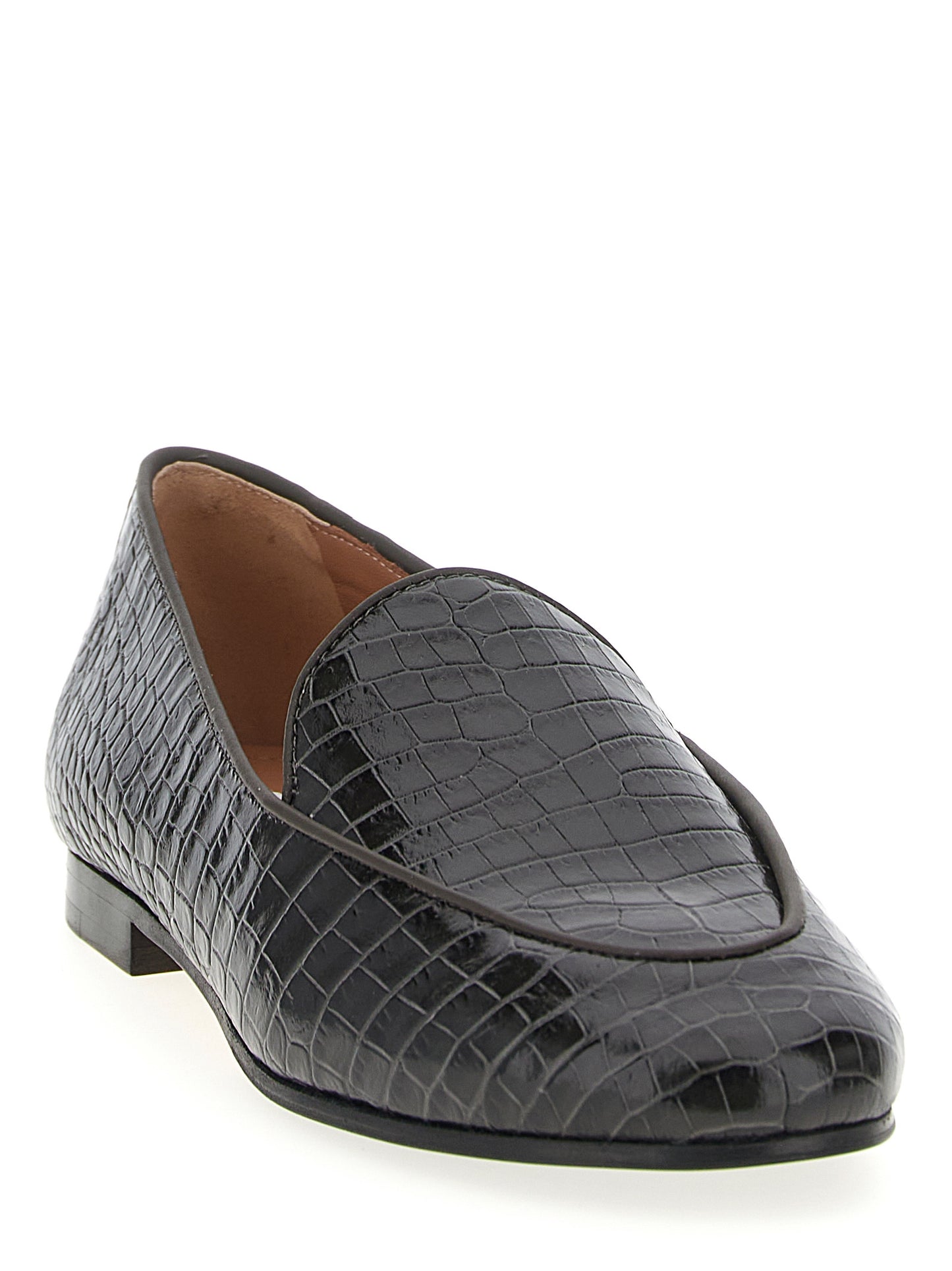 Black Calfskin Slip-On Loafers