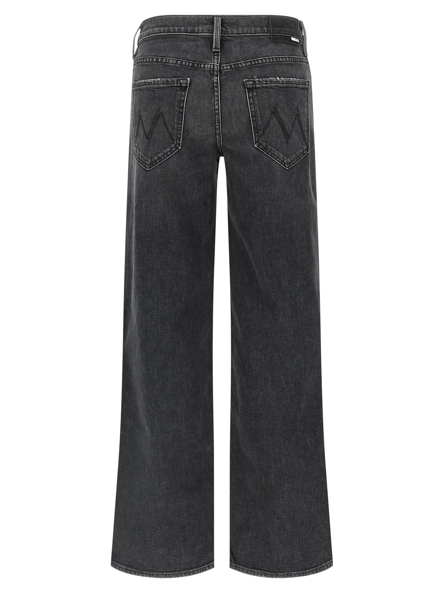 Black Cotton Straight-Leg Jeans