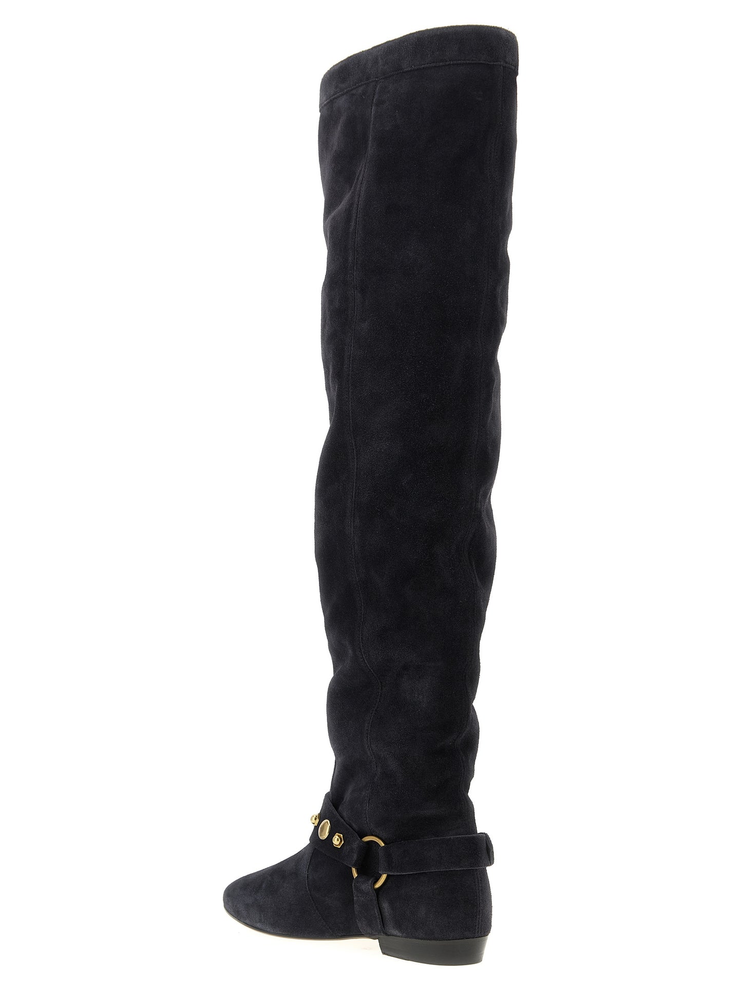 Black Calfskin Over The Knee