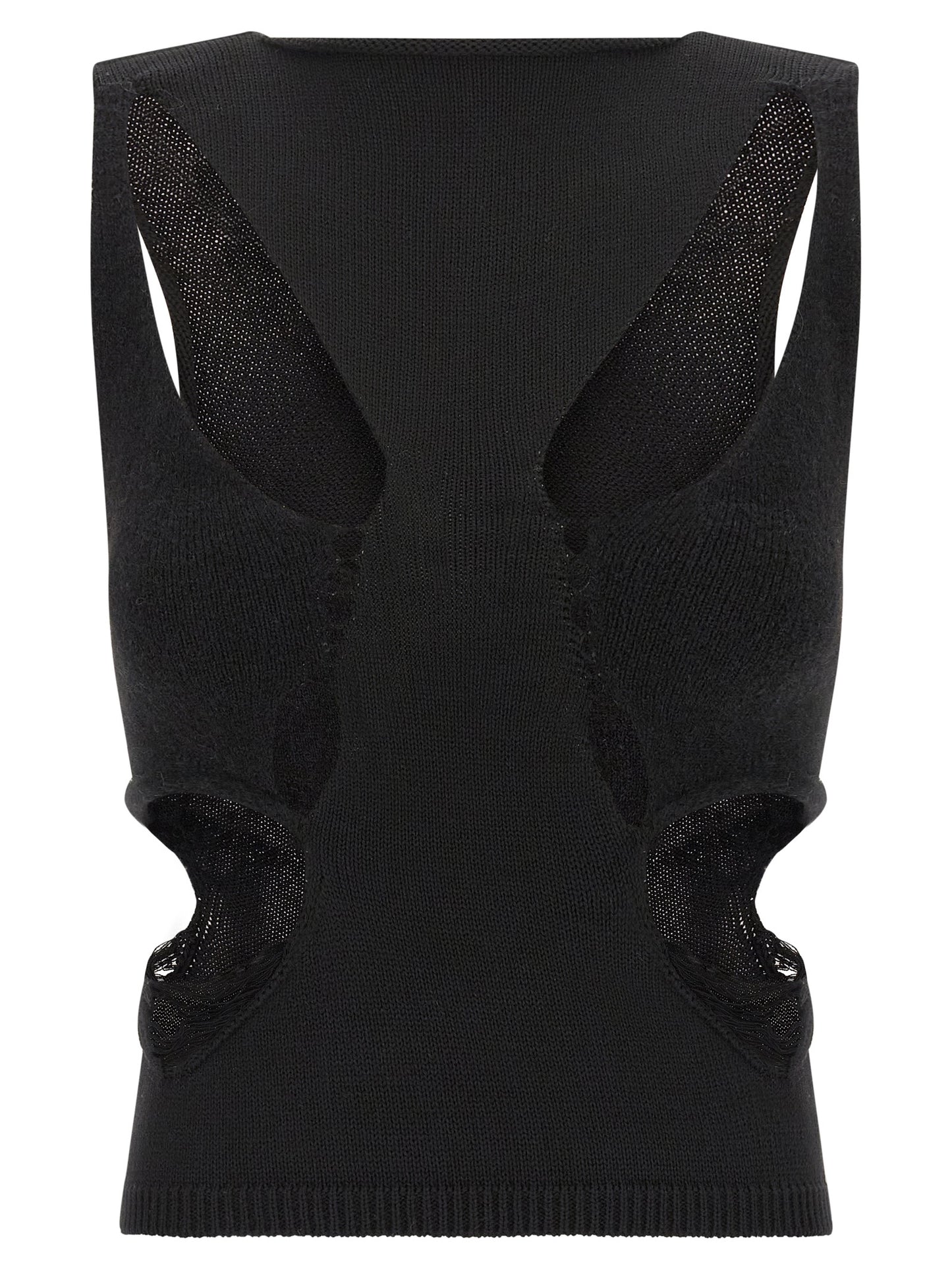 Black Wool Tank Tops