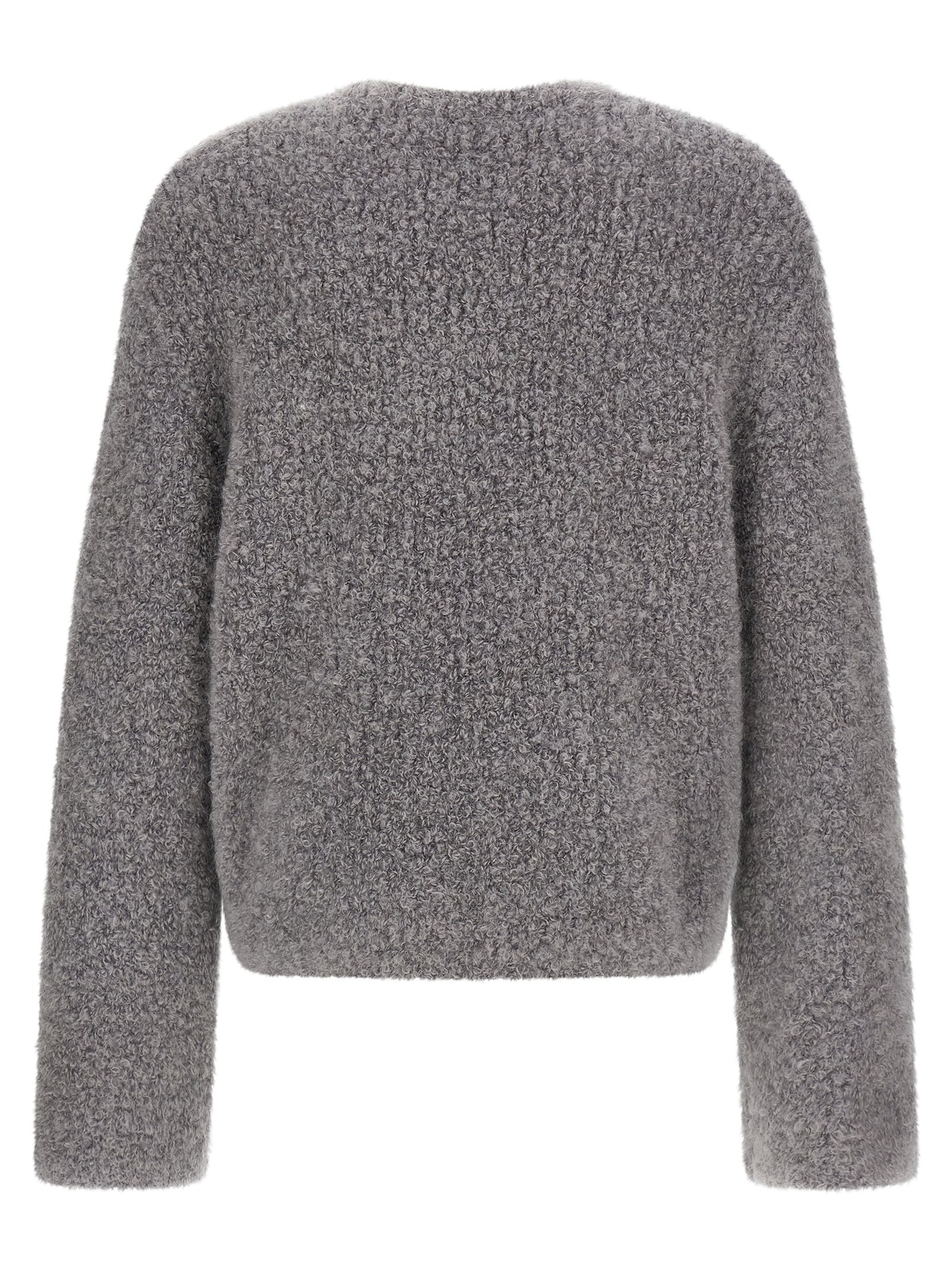 Gray Fabric Cardigan