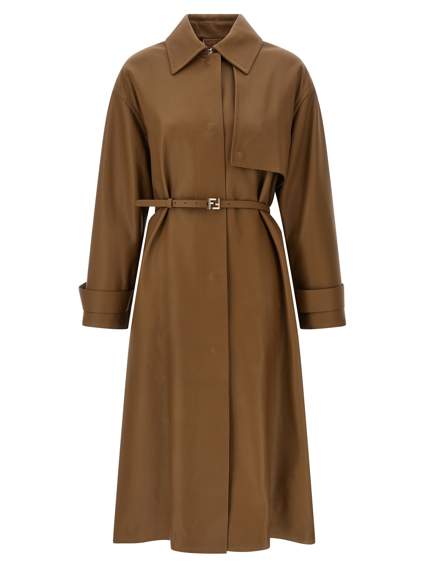 Brown Lamb Leather Coat