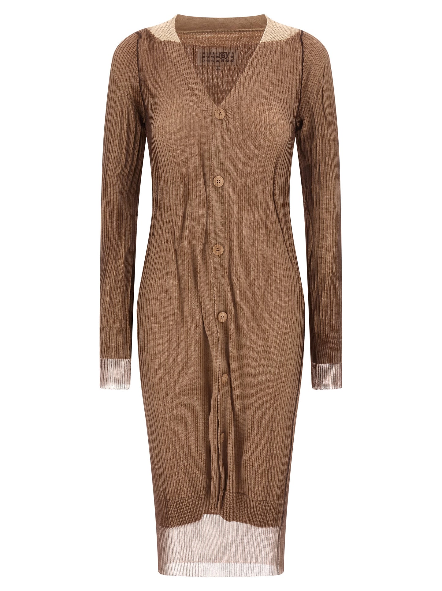 Beige Polyamide Midi Dress