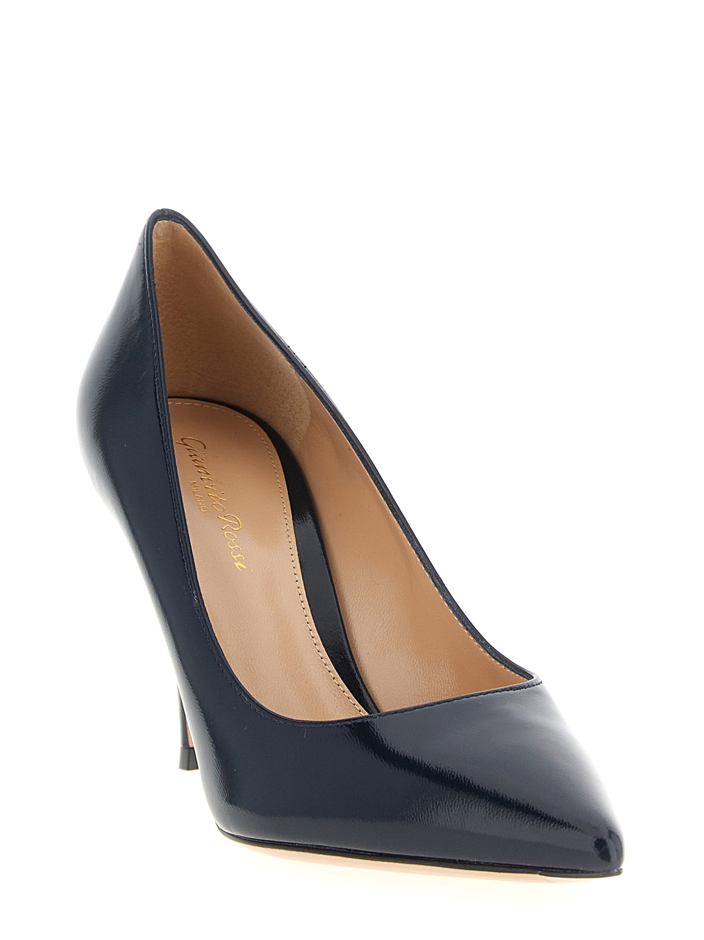 Blue Lamb Leather High Heel Pumps