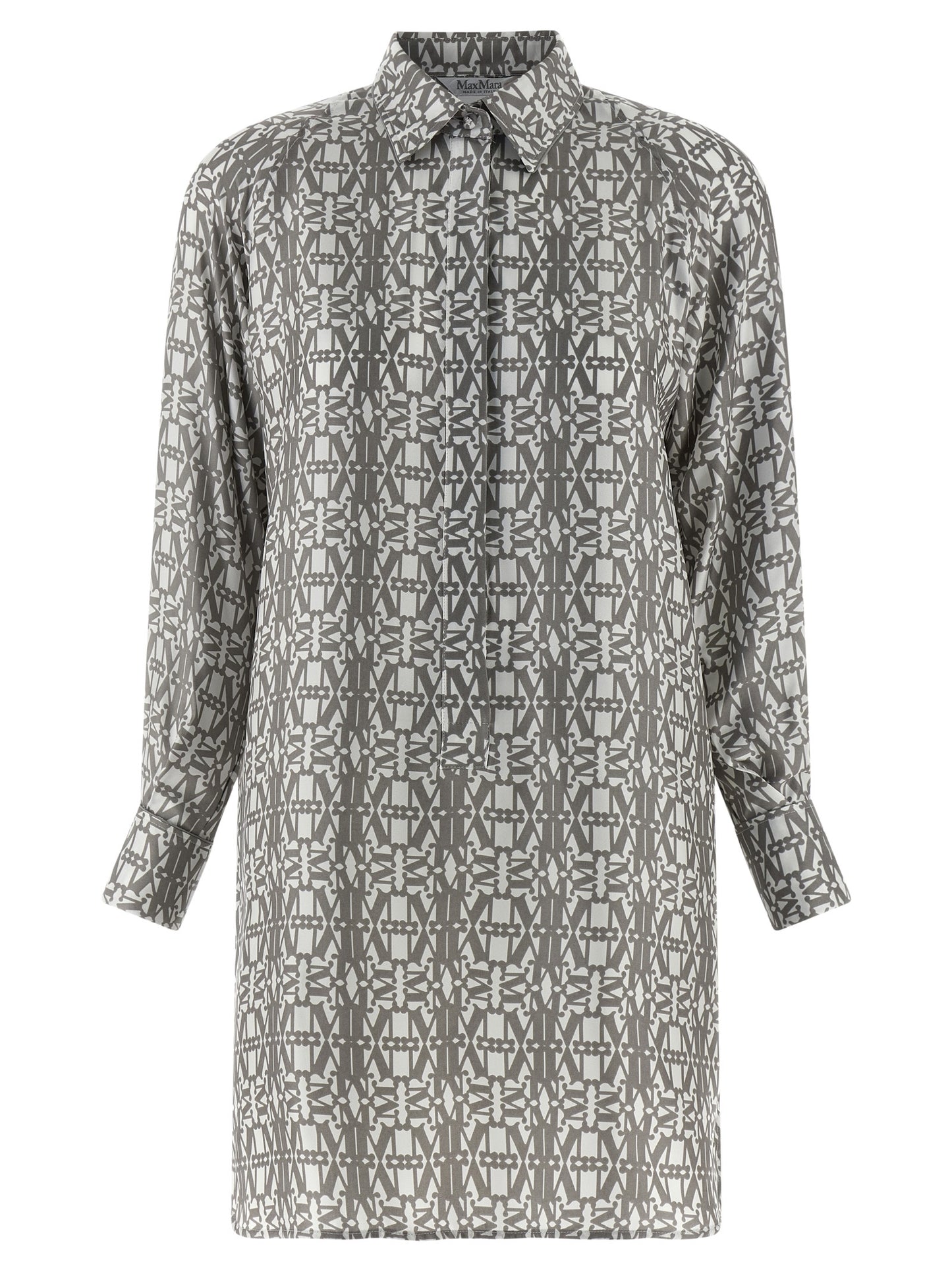 Gray Silk Short Dress
