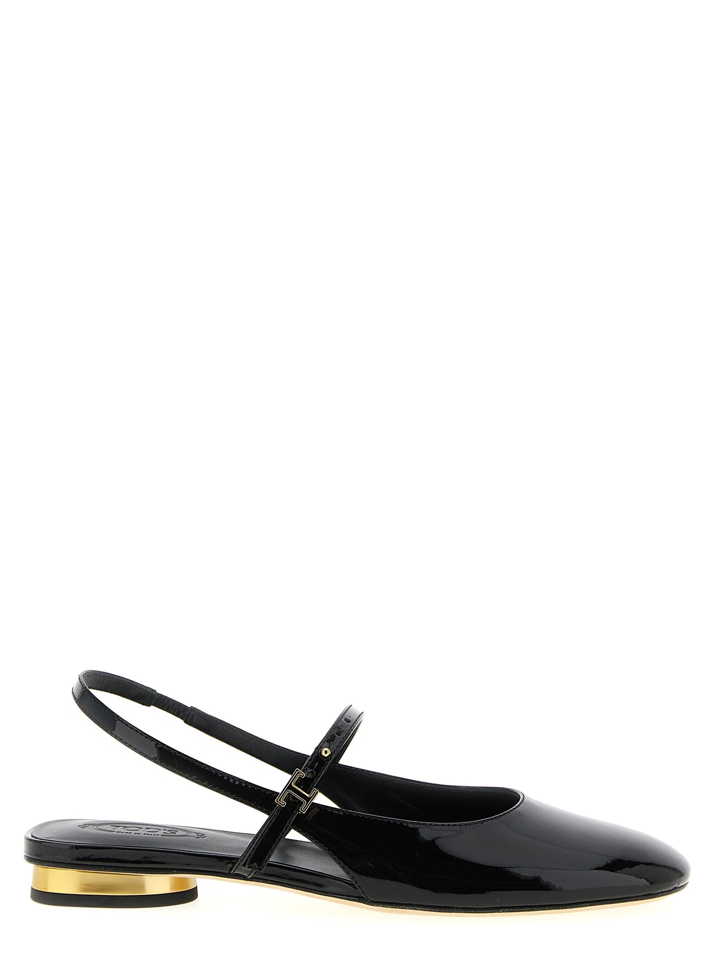 Black Calfskin Ballet Flats