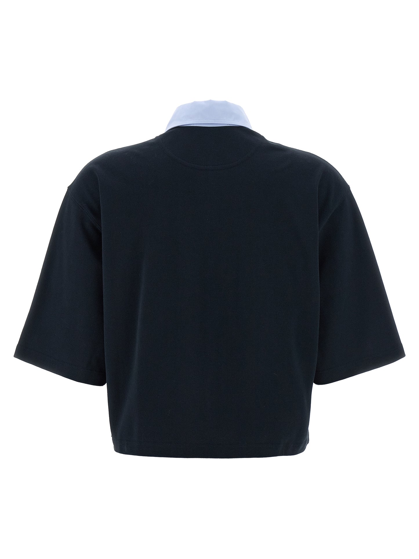Blue Cotton Polo Shirt