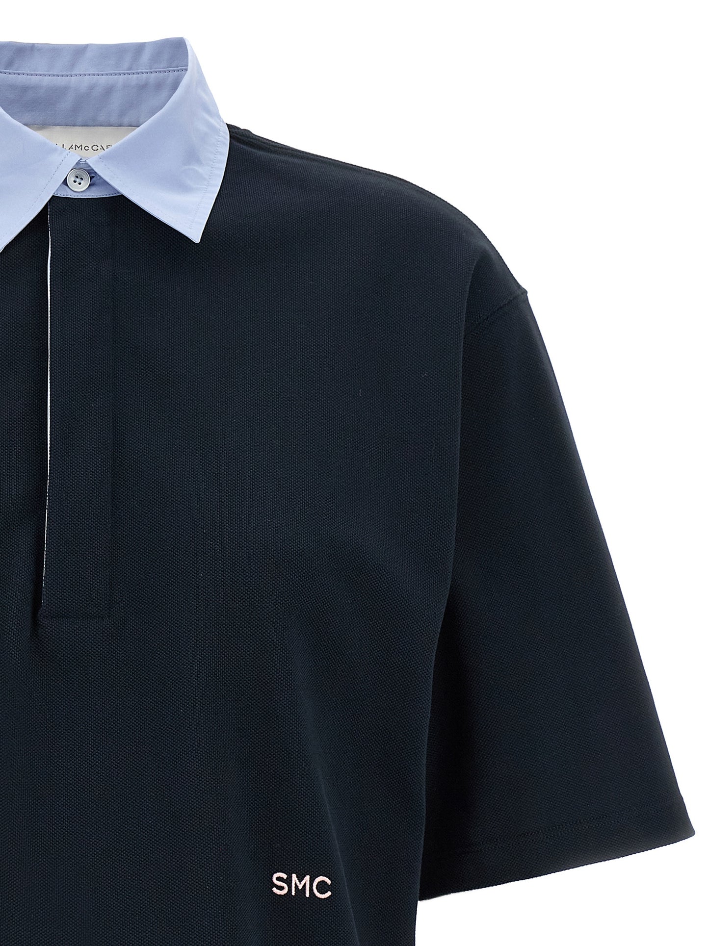 Blue Cotton Polo Shirt