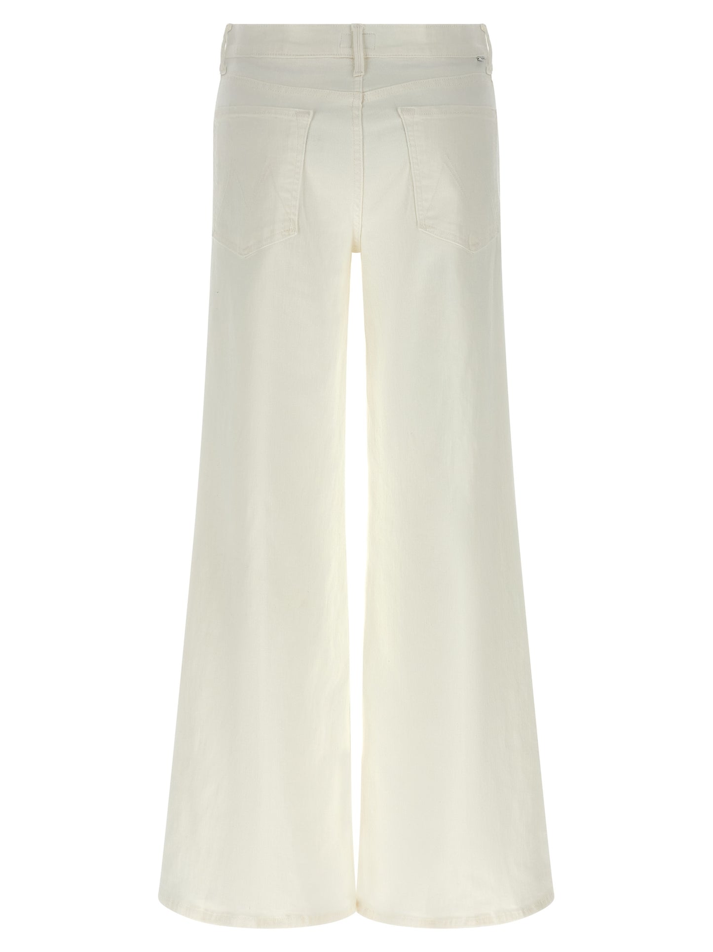 White Cotton Flared Jeans